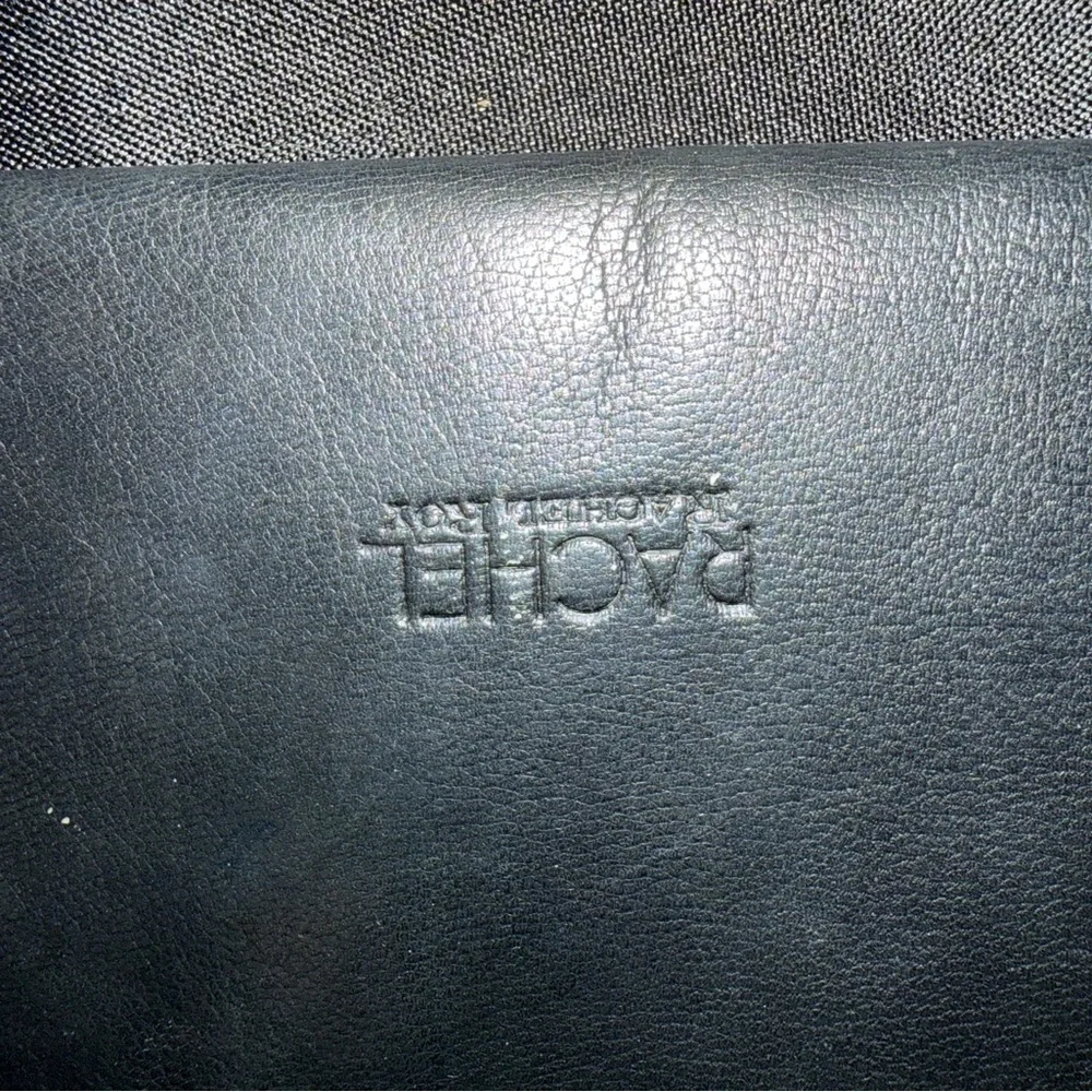 Black Leather Rachel Roy Wristlet/Wallet